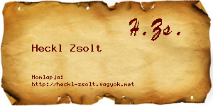 Heckl Zsolt névjegykártya